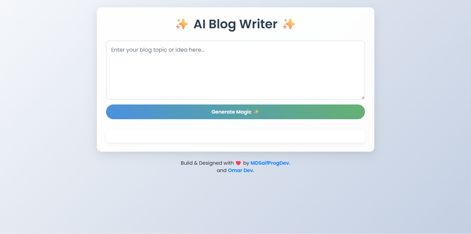 AI Blog Writer - Your Personal Blog Content Generator
